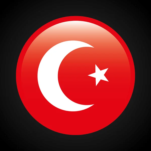 Turecko vlajka znak — Stockový vektor