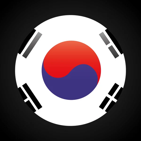 韩国国旗国徽 — 图库矢量图片