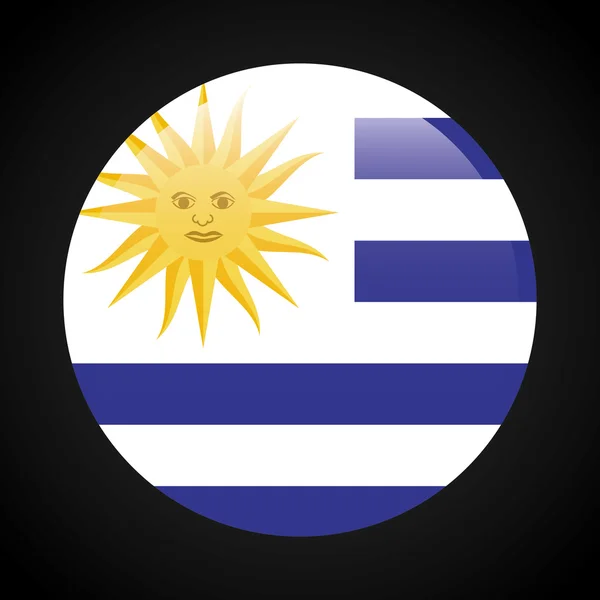 Uruguay flaggan emblem — Stock vektor