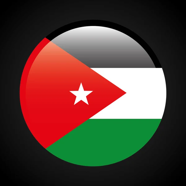 Jordania bayrağı amblemi — Stok Vektör