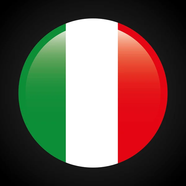 Emblema de la bandera de Italia — Vector de stock