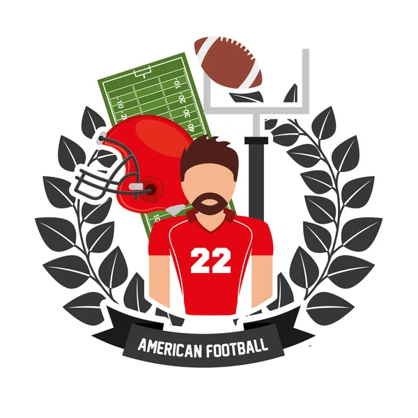 Fútbol americano — Vector de stock