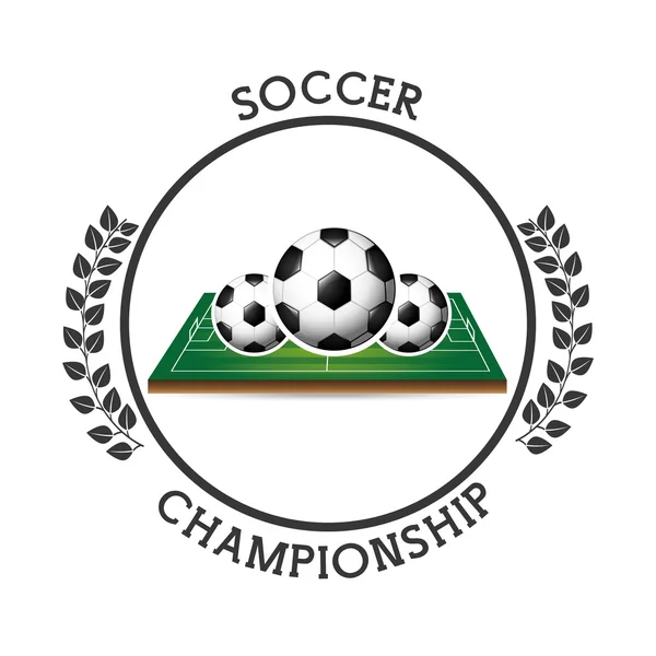 Fútbol, diseño deportivo de fútbol — Vector de stock