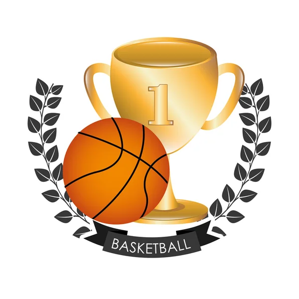 Emblème du basket-ball — Image vectorielle