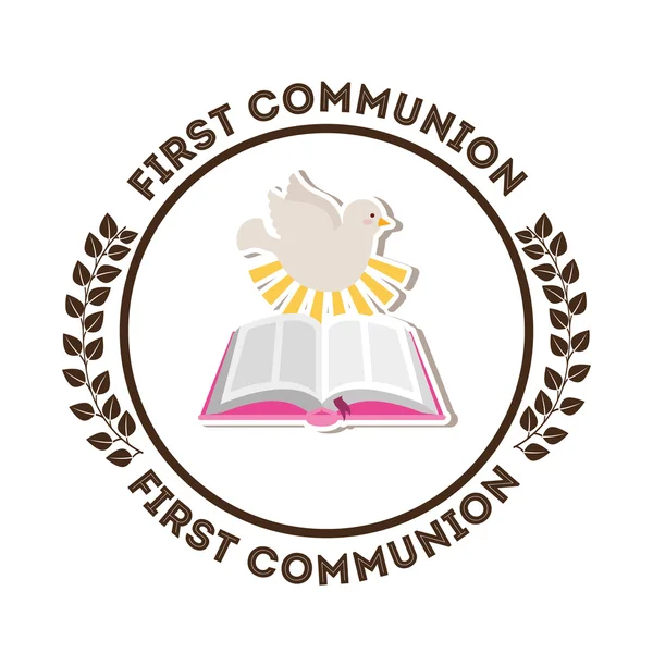 First communion, christian concept — Stock Vector