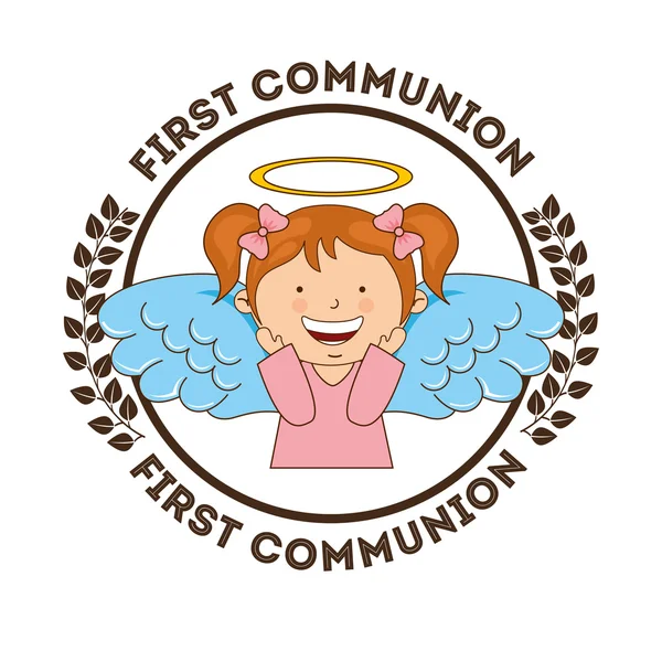 First communion, christian concept — Stock Vector