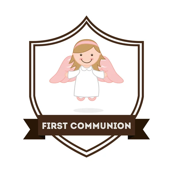 Primera comunión, concepto cristiano — Archivo Imágenes Vectoriales