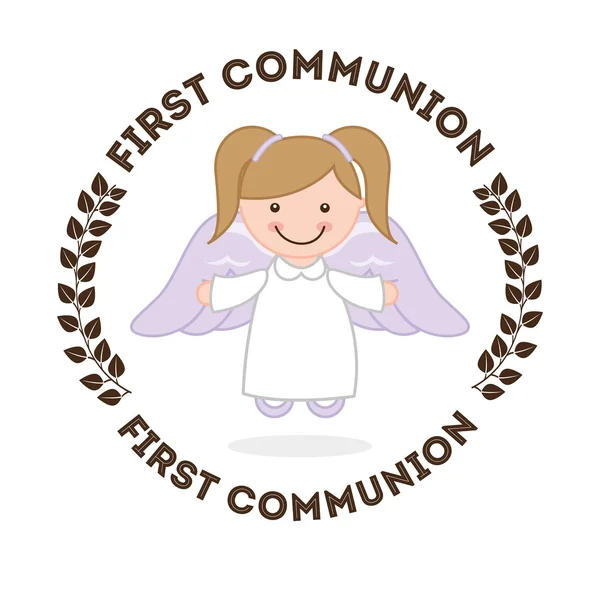 Première communion, concept chrétien — Image vectorielle