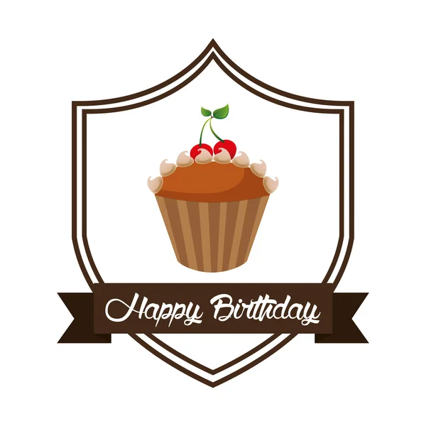 Felice compleanno carta di design — Vettoriale Stock