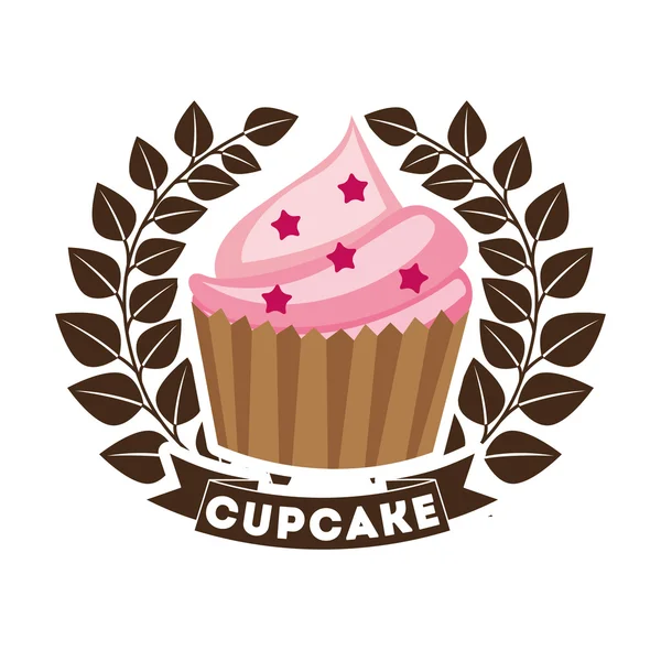 Dulce cupcake diseño — Vector de stock