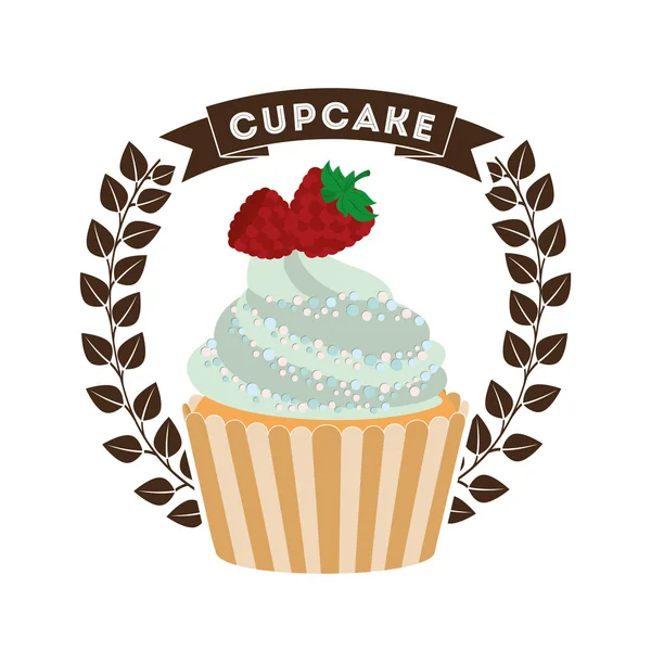 Dulce cupcake diseño — Vector de stock