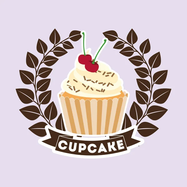 Σχεδιασμός γλυκών cupcake — Διανυσματικό Αρχείο