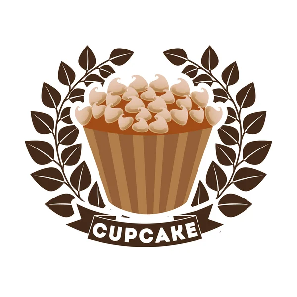 Zoet cupcake ontwerp — Stockvector