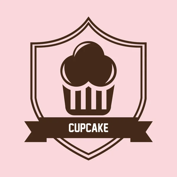 Dulce cupcake diseño — Archivo Imágenes Vectoriales