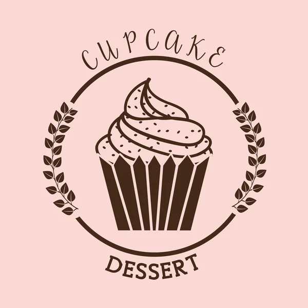 Zoet cupcake ontwerp — Stockvector