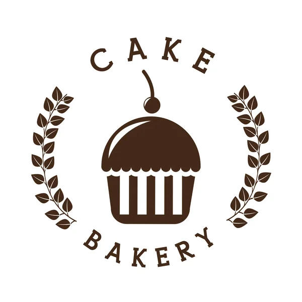 Design de cupcake doce — Vetor de Stock