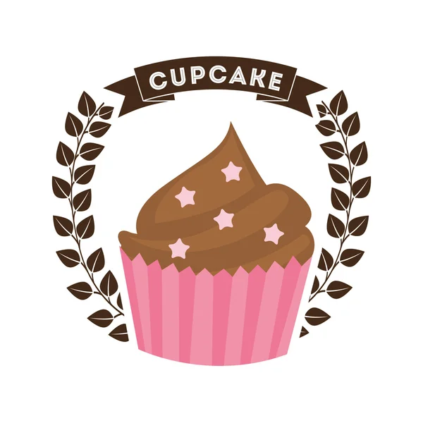 Dulce cupcake diseño — Vector de stock