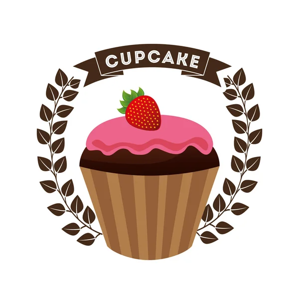 Sweet cupcake design — Stock Vector