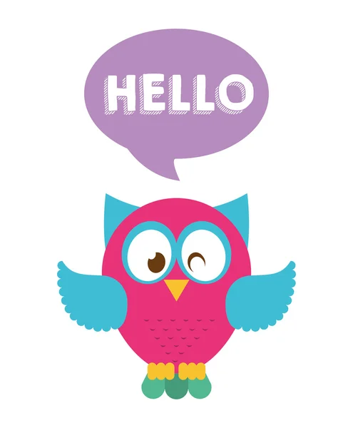 Salutation de hibou — Image vectorielle