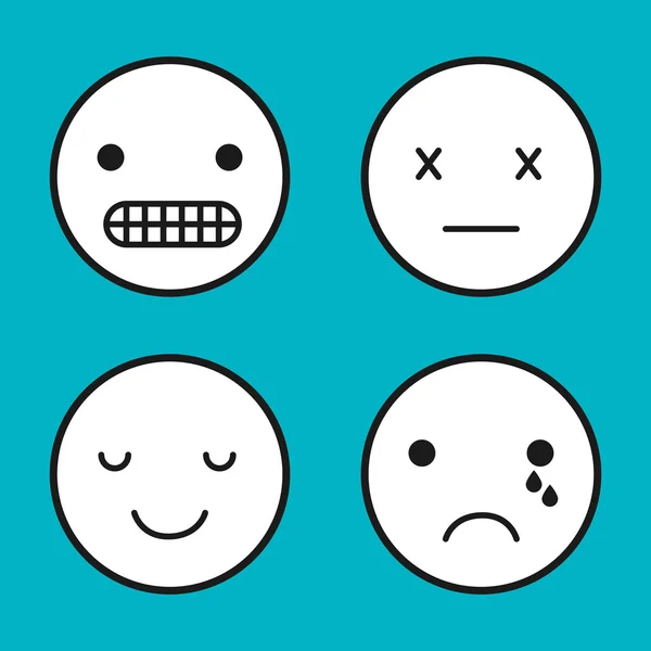 Conjunto de emoticonos — Archivo Imágenes Vectoriales