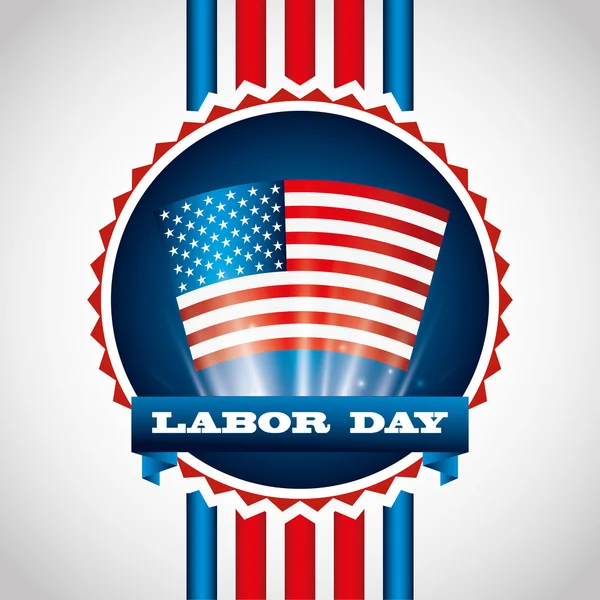 Labor day, holiday design — Stock Vector