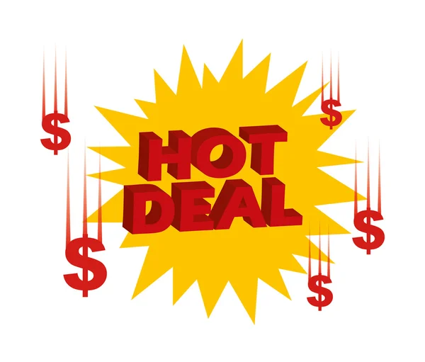 Hot deal, progettazione di vendita — Vettoriale Stock