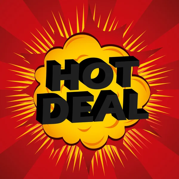 Hot deal, progettazione di vendita — Vettoriale Stock