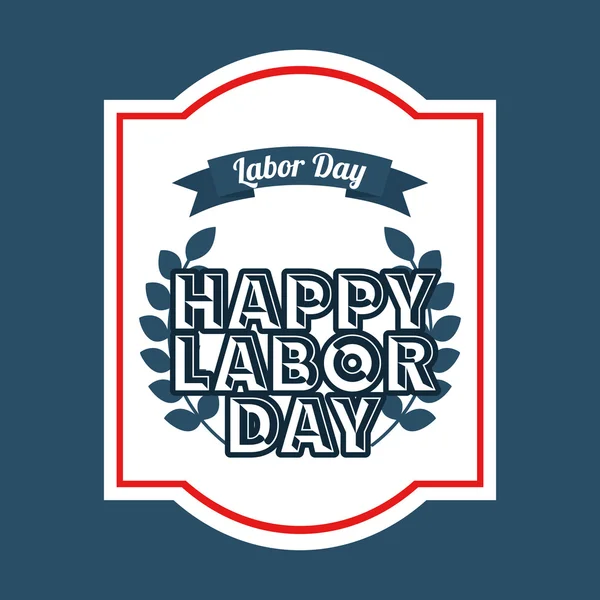 Labor day, holiday design — Stock Vector