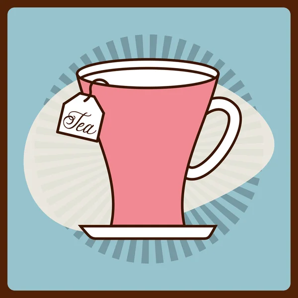 Delicious tea, drink design — Stock Vector