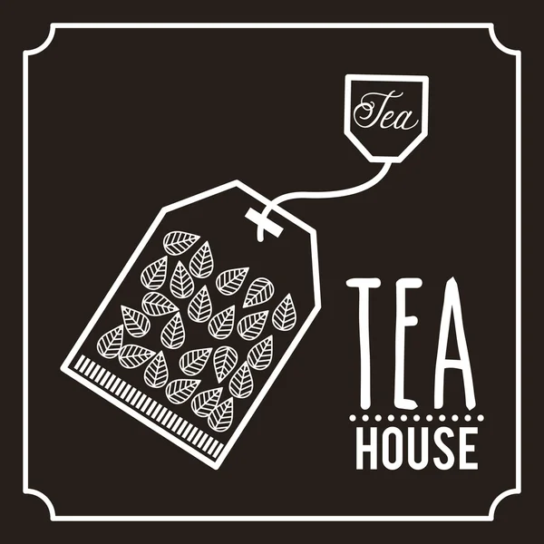 Finom tea, ital design — Stock Vector