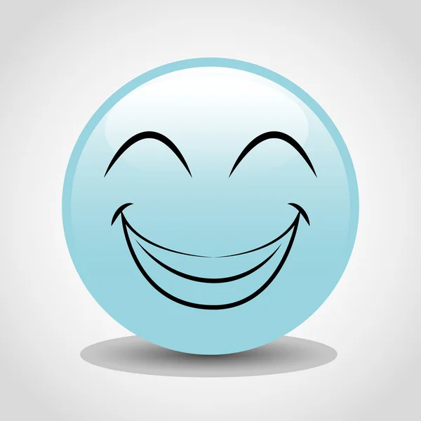 Emoticon, heureux sourire icône — Image vectorielle