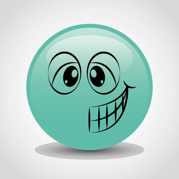 Emoticon, heureux sourire icône — Image vectorielle