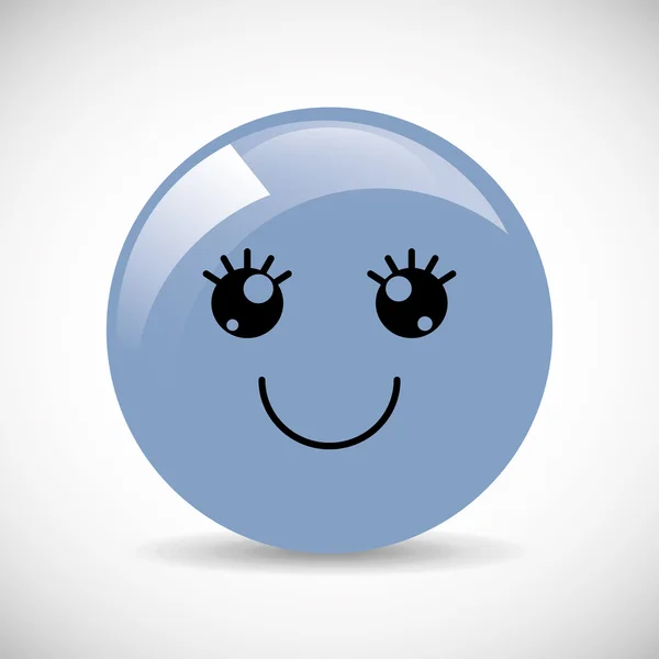 Emoticon, glückliches Lächeln Symbol — Stockvektor