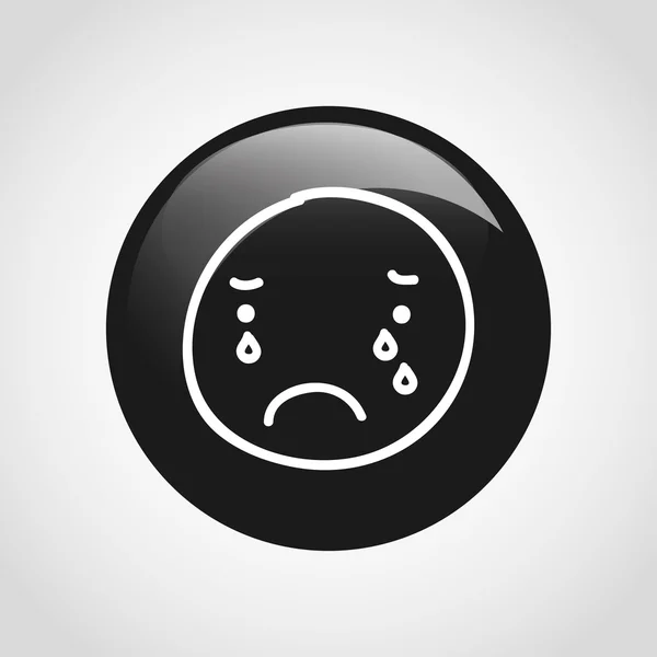 Emoticon, ikon wajah sedih - Stok Vektor