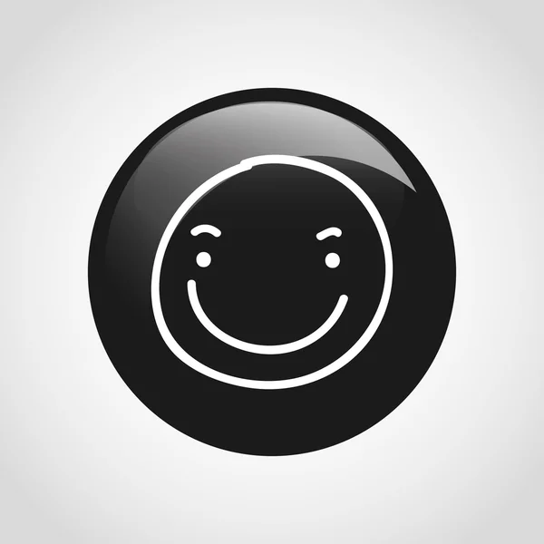 Emoticon, heureux sourire icône — Image vectorielle