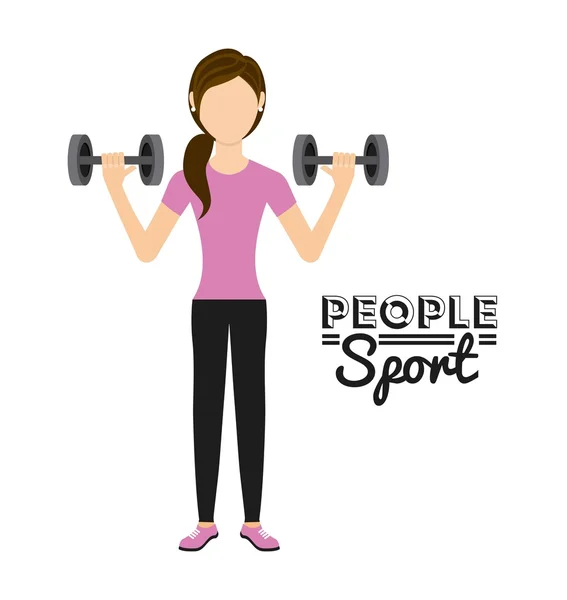 Gente deporte — Vector de stock