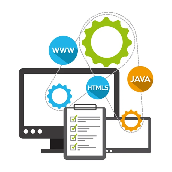 Desarrollo de software — Archivo Imágenes Vectoriales