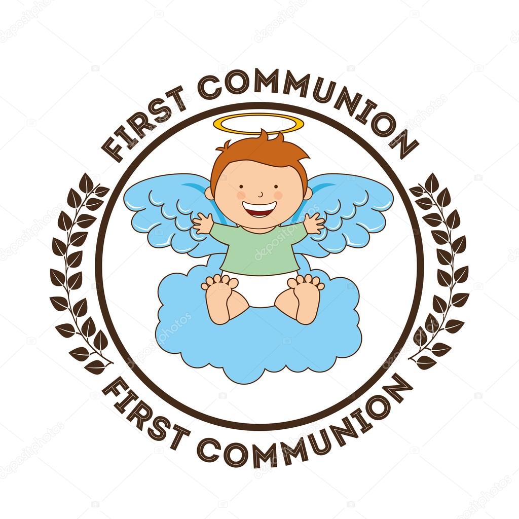 First communion, christian concept