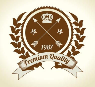 Vintage retro tasarımı.