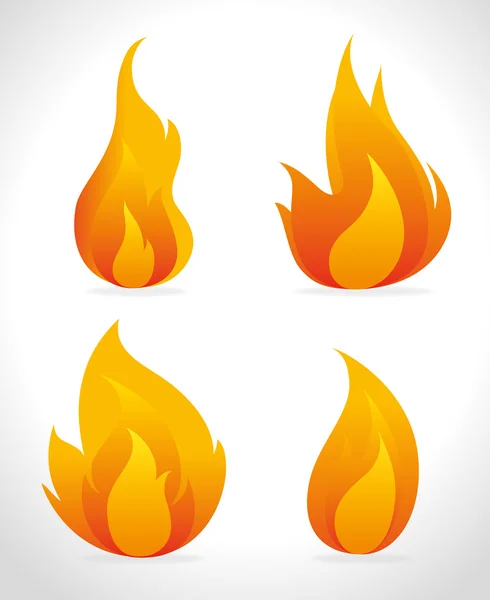 Fire digital design. — Stock Vector