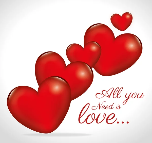 Romantikus szerelem design. — Stock Vector
