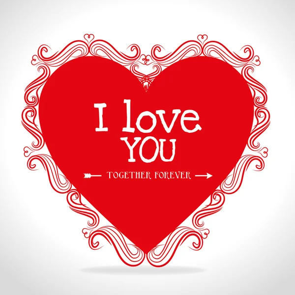 Romantikus szerelem design. — Stock Vector