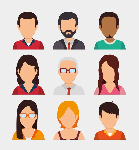 Diseño digital de personas . — Vector de stock