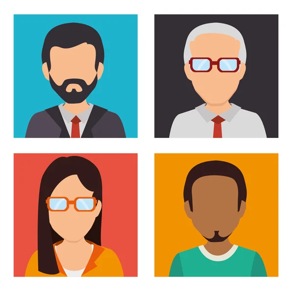 Diseño digital de personas — Vector de stock