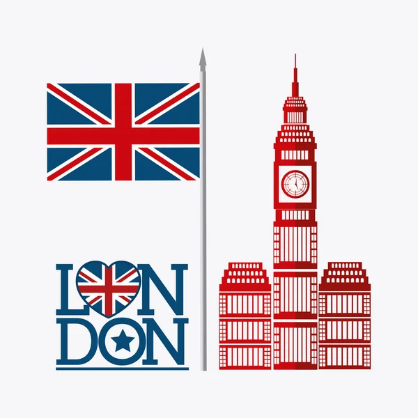 Verenigd Koninkrijk Londen ontwerp. — Stockvector