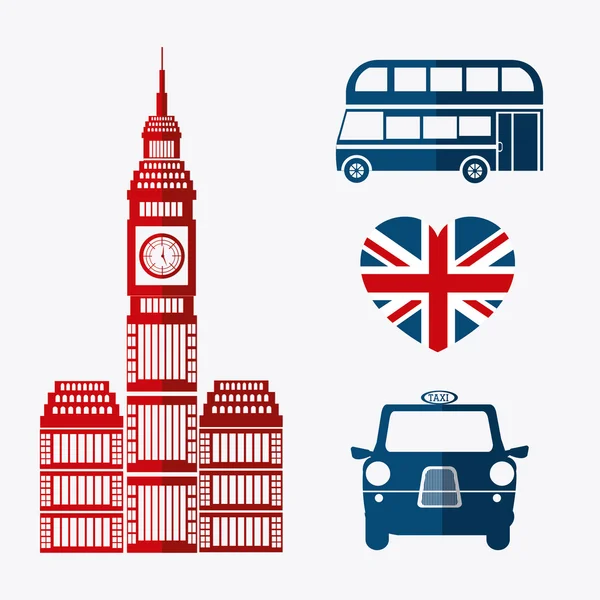 Σχεδιασμός Λονδίνου του Ηνωμένου Βασιλείου. — Διανυσματικό Αρχείο