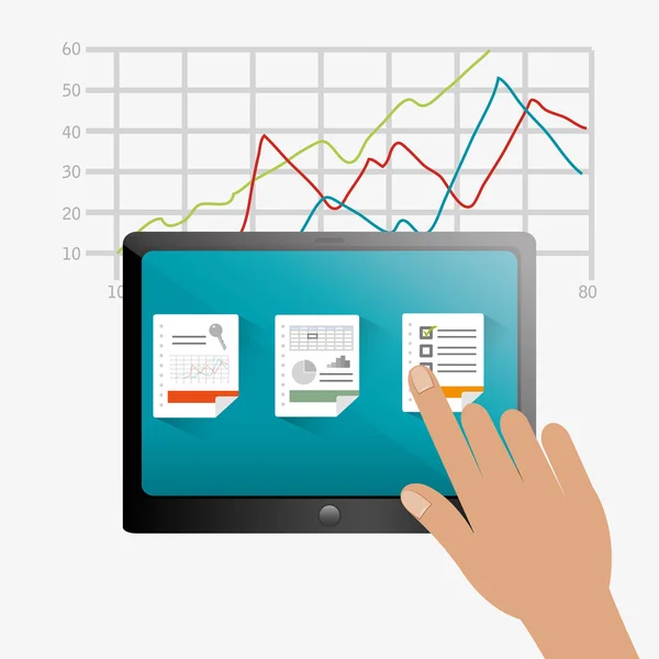 Spreadsheet digital design — Stock Vector