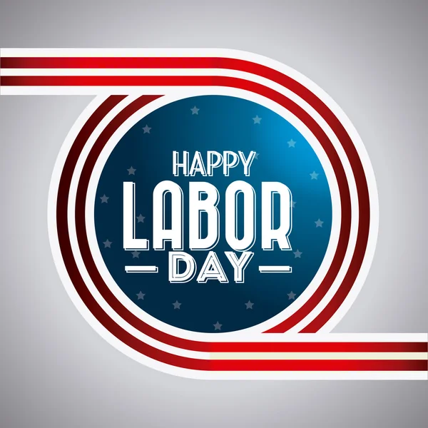 Happy labor day design. — Stock Vector