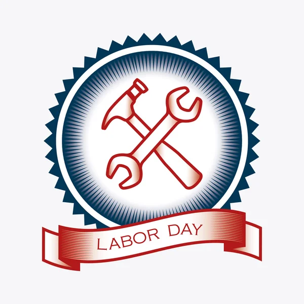 Happy labor day design. — Stock Vector