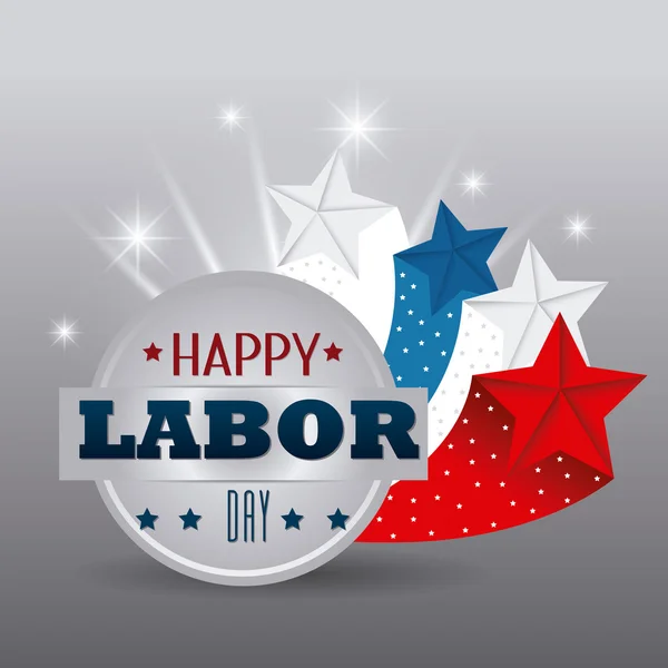 Happy labor day design. — Stock Vector